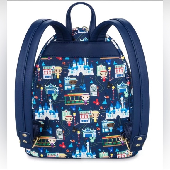 Disney Parks Main St USA Dapper Dans Loungefly Mini Backpack - Picture 3 of 6